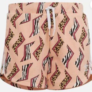 adidas Girls' Animal Flash Shorts GLOW PINK size Small UK 9/10 Youth